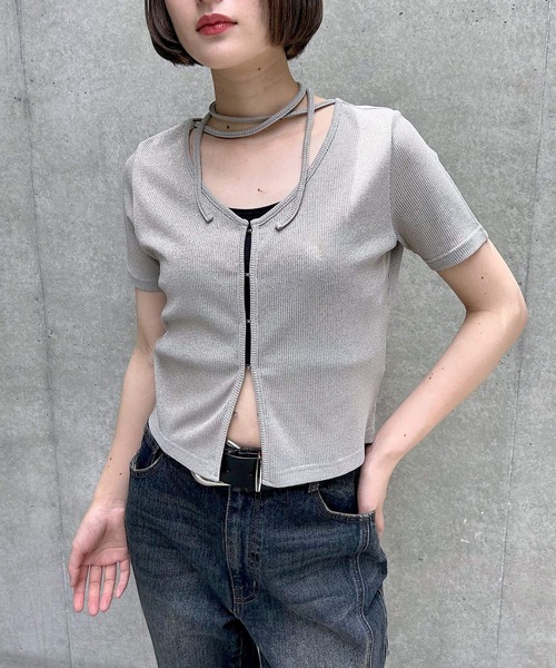 PAGEBOY(ページボーイ)の「キラキラカットホック(半袖)(Tシャツ/カットソー・レディース・オフホワイト/グレー/ブラック/イエロー系その他/ネイビー・FREE)」の12枚目の写真