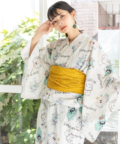 スカラー 652330:キャラ・クラゲ・ネコ 3柄展開浴衣セット 652330:キャラ・クラゲ・ネコ 3柄展開浴衣セット(浴衣