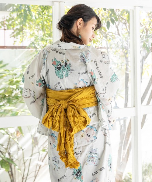 セール】652330：キャラ・クラゲ・ネコ 3柄展開浴衣セット（浴衣