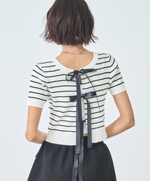 ANAP | 2WAY リボン リブ Tシャツ トップス(Tシャツ/カットソー)