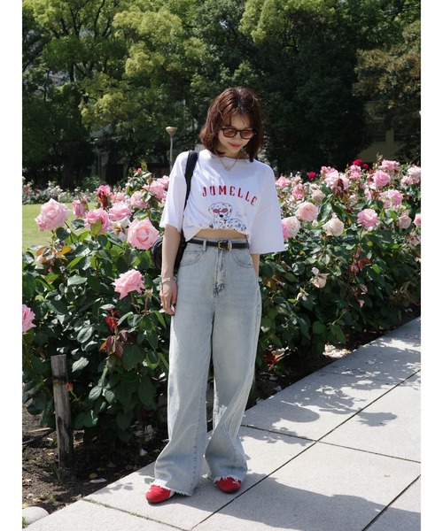 JUMELLE(ジュメロ)の「wide loose denim(デニムパンツ・レディース・ブルー/グリーン・SMALL/MEDIUM)」の5枚目の写真