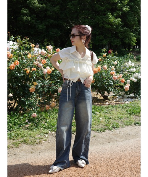 JUMELLE(ジュメロ)の「wide loose denim(デニムパンツ・レディース・ブルー/グリーン・SMALL/MEDIUM)」の14枚目の写真