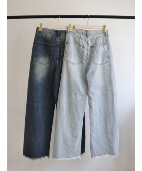 JUMELLE(ジュメロ)の「wide loose denim(デニムパンツ・レディース・ブルー/グリーン・SMALL/MEDIUM)」の9枚目の写真