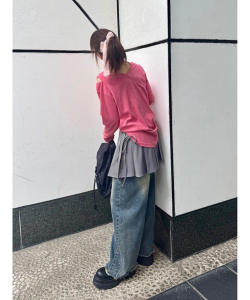 JUMELLE(ジュメロ)の「wide loose denim(デニムパンツ・レディース・ブルー/グリーン・SMALL/MEDIUM)」の10枚目の写真