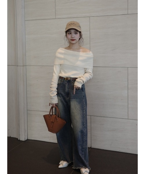 JUMELLE(ジュメロ)の「wide loose denim(デニムパンツ・レディース・ブルー/グリーン・SMALL/MEDIUM)」の8枚目の写真