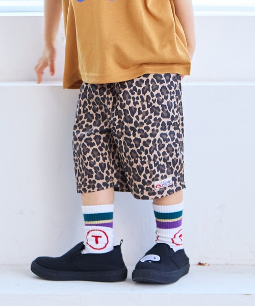 LSP WOW（エルエスピーワオ）の「【LSP WOW!】ポプリン総柄ショートパンツ（その他パンツ・キッズ・ネイビー/グリーン系その他/チャコール/ブルー系その他/レッド系その他/ブラック系その他/ライトブルー/ピンク系その他/ブラウン系その他/イエロー系その他・80/90/100/110/120/130/140/150）」の4枚目の写真