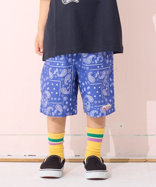LSP WOW（エルエスピーワオ）の「【LSP WOW!】ポプリン総柄ショートパンツ（その他パンツ・キッズ・ネイビー/グリーン系その他/チャコール/ブルー系その他/レッド系その他/ブラック系その他/ライトブルー/ピンク系その他/ブラウン系その他/イエロー系その他・80/90/100/110/120/130/140/150）」の7枚目の写真