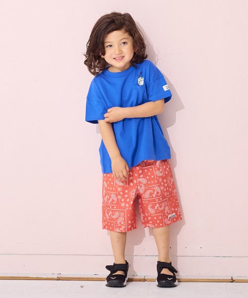 LSP WOW（エルエスピーワオ）の「【LSP WOW!】ポプリン総柄ショートパンツ（その他パンツ・キッズ・ネイビー/グリーン系その他/チャコール/ブルー系その他/レッド系その他/ブラック系その他/ライトブルー/ピンク系その他/ブラウン系その他/イエロー系その他・80/90/100/110/120/130/140/150）」の12枚目の写真