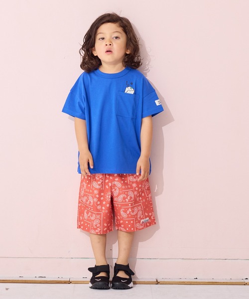 LSP WOW（エルエスピーワオ）の「【LSP WOW!】ポプリン総柄ショートパンツ（その他パンツ・キッズ・ネイビー/グリーン系その他/チャコール/ブルー系その他/レッド系その他/ブラック系その他/ライトブルー/ピンク系その他/ブラウン系その他/イエロー系その他・80/90/100/110/120/130/140/150）」の14枚目の写真