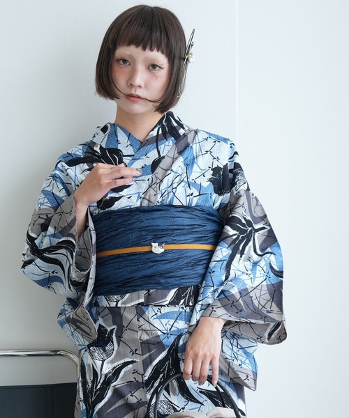 utatane ウタタネ ニコアンティーク 浴衣セット レトロ ひとりで着れる！かんたん二部式浴衣セット ニコアンティーク