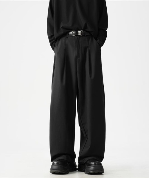 SHEPP(シープ)の「タックワイド スラックスパンツ(スラックス・メンズ・ブラック/グレー・M/L)」の20枚目の写真