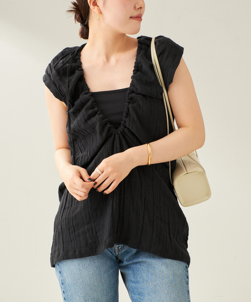 ブラウス シャツ BASERANGE / ベースレンジ MAX TOP ブラウス レディース BASERANGE / ベースレンジ MAX TOP ブラウス（シャツ/ブラウス
