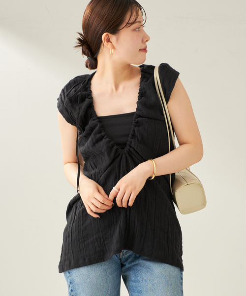 ブラウス シャツ BASERANGE / ベースレンジ MAX TOP ブラウス レディース BASERANGE / ベースレンジ MAX TOP ブラウス（シャツ/ブラウス