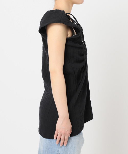 baserange POINT TOP フード付き ブラウス BASERANGE / ベースレンジ MAX TOP ブラウス（シャツ/ブラウス