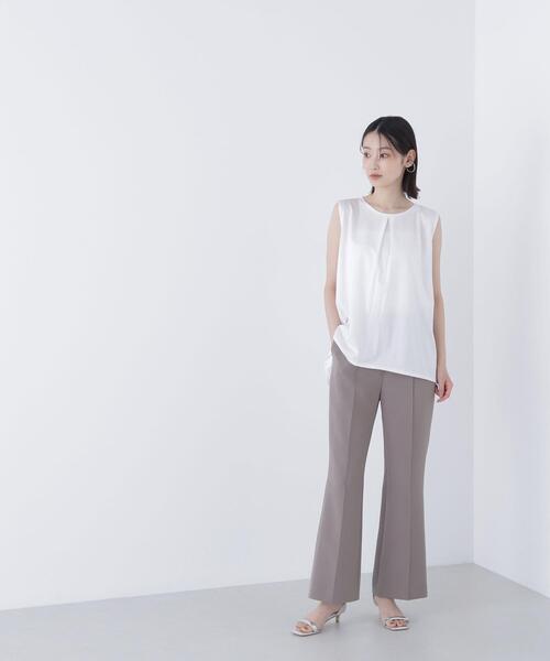 NATURAL BEAUTY BASIC(ナチュラルビューティーベーシック)の「◇シアーフレアトップス(Tシャツ/カットソー・レディース・ダークブルー/オフホワイト/ブラック・FREE)」の20枚目の写真