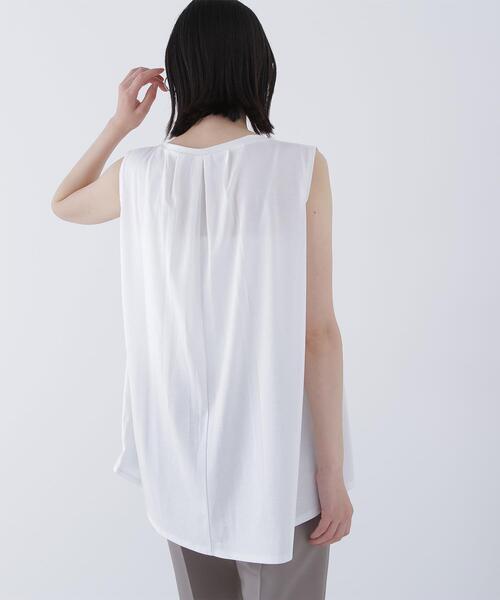 NATURAL BEAUTY BASIC(ナチュラルビューティーベーシック)の「◇シアーフレアトップス(Tシャツ/カットソー・レディース・ダークブルー/オフホワイト/ブラック・FREE)」の21枚目の写真
