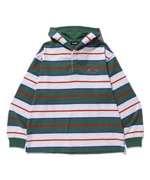 XLARGE | STRIPE HOODED L/S SHIRT(Tシャツ/カットソー)