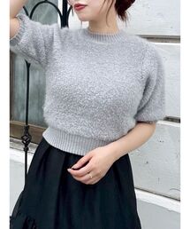 2WAYバックリボンヘアリーニット