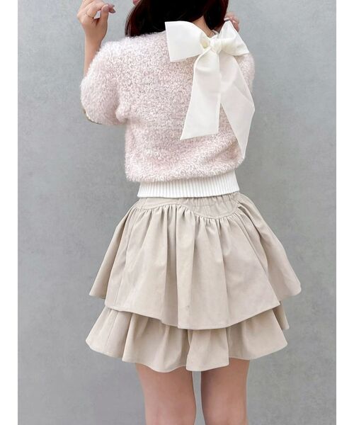 dazzlin(ダズリン)の「2WAYバックリボンヘアリーニット(ニット/セーター・レディース・グレー/ピンク/アイボリー・FREE)」の17枚目の写真