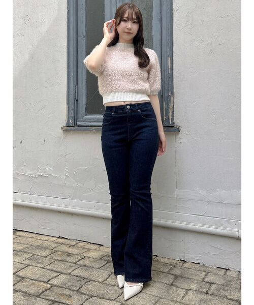 ニット セーター 2WAYバックリボンヘアリーニット レディース dazzlin ニット セーター 2WAYバックリボンヘアリーニット