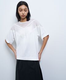 LANVIN en Bleu | レースコンビカットソー(Tシャツ/カットソー)