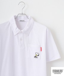 PEANUTS（ピーナッツ）の「PEANUTS フレンズ柄刺繍鹿の子ポロTシャツ（ポロシャツ）」