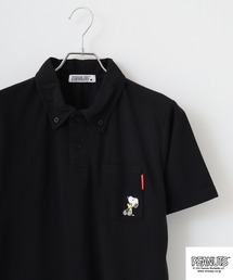 PEANUTS（ピーナッツ）の「PEANUTS フレンズ柄刺繍鹿の子ポロTシャツ（ポロシャツ）」