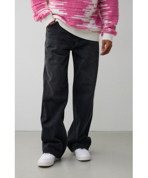 AZUL by moussy(アズールバイマウジー)の「AZUL DENIM ワイド(デニムパンツ・メンズ・ブルー/ブラック・LARGE/MEDIUM/SMALL)」の2枚目の写真