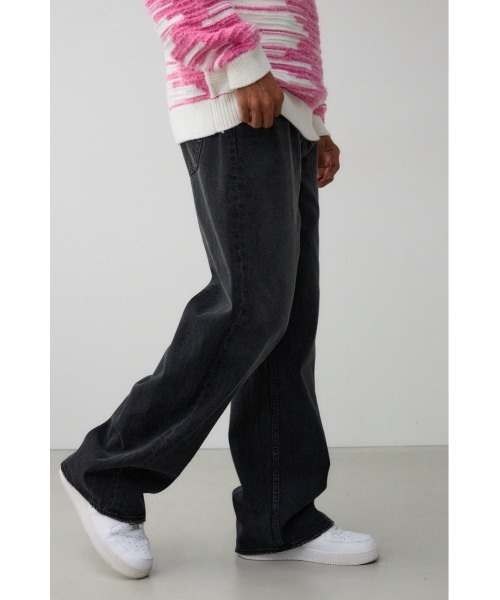 AZUL by moussy(アズールバイマウジー)の「AZUL DENIM ワイド(デニムパンツ・メンズ・ブルー/ブラック・LARGE/MEDIUM/SMALL)」の3枚目の写真