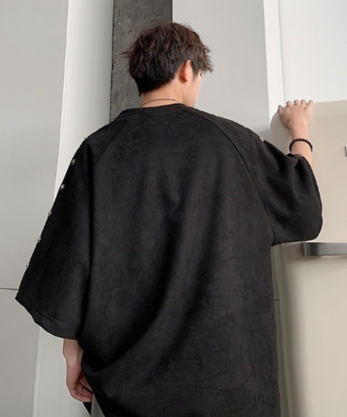 MGV(エムジーヴィー)の「スタッズデザインカットソー(Tシャツ/カットソー・メンズ・ブラック/グレー・MEDIUM/LARGE/X-LARGE)」の7枚目の写真