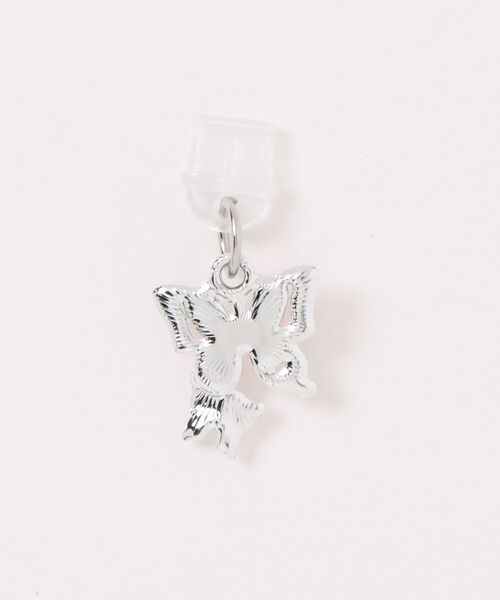 TONE SELECT GOODS(トーンセレクトグッズ)の「【urge select】《Type-C対応》バタフライモチーフ オーロラカラー コネクターカバー(スマホグッズ・レディース・シルバー系・FREE)」の2枚目の写真