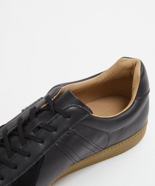 MEN'S MELROSE(メンズメルローズ)の「42700 ALL LEATHER GERMAN TRAINER / ジャーマントレーナー | レザースニーカー(スニーカー・メンズ・ブラック/ホワイト・41/42/40)」の12枚目の写真
