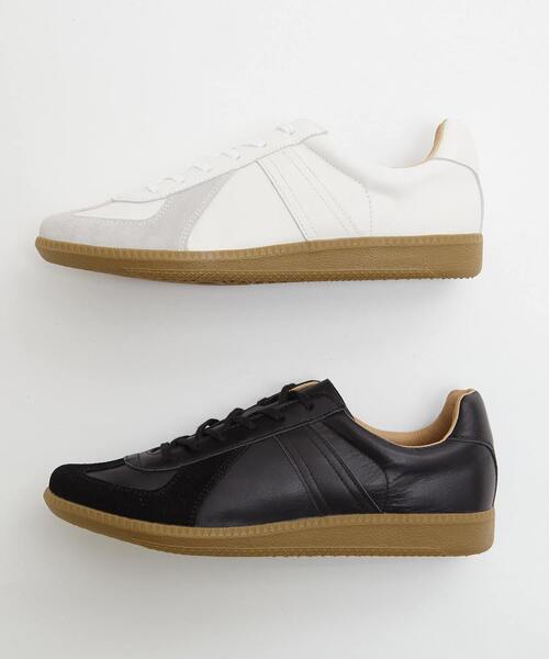 MEN'S MELROSE(メンズメルローズ)の「42700 ALL LEATHER GERMAN TRAINER / ジャーマントレーナー | レザースニーカー(スニーカー・メンズ・ブラック/ホワイト・41/42/40)」の15枚目の写真