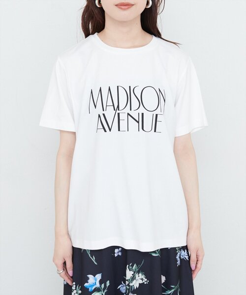 natural couture(ナチュラルクチュール)の「ポンチベーシックロゴT(Tシャツ/カットソー・レディース・オフホワイト/ブラウン/ブラック/サックスブルー・FREE)」の22枚目の写真