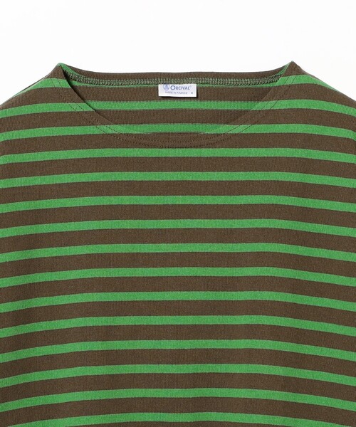 ORCIVAL(オーシバル)の「Orcival / Cotton Lourd ワイド バスクシャツ(Tシャツ/カットソー・メンズ・ブルー/グリーン・5/4/3)」の4枚目の写真