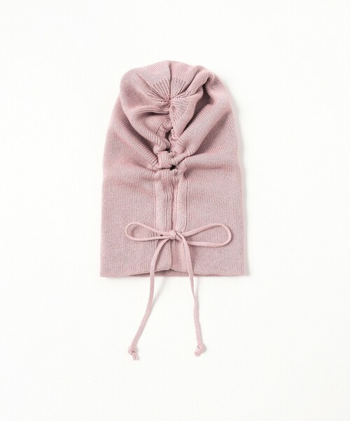 RACAL（ラカル）の「【別注】RACAL / リボン ニット帽（ニットキャップ/ビーニー・レディース・グレー/ダークブラウン/ピンク・ONE SIZE）」の8枚目の写真