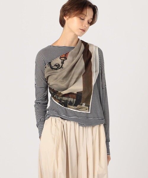 TOMORROWLAND （トゥモローランド）の「MESKO STUDIO Venice lamp &lion プリントスカーフ（バンダナ/スカーフ・レディース・ベージュ系その他・FREE）」の2枚目の写真