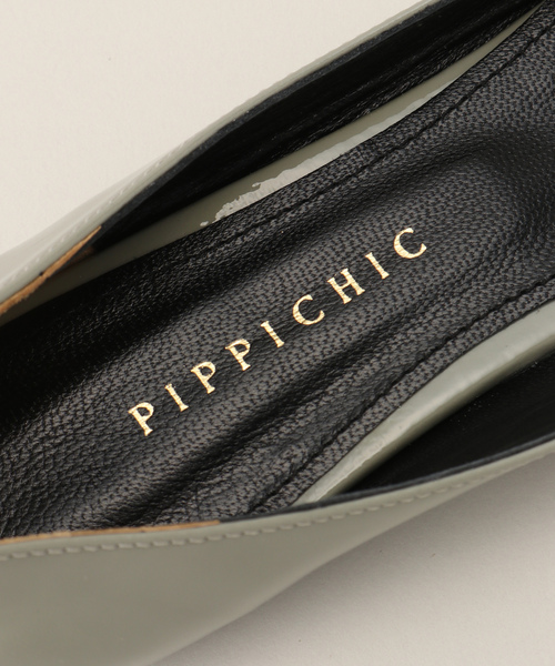 【未使用に近い】PIPPICHIC クロコ型押 BROWN〈定価45,100円〉 セール/ブランド古着】フラットパンプス（パンプス）｜PIPPICHIC