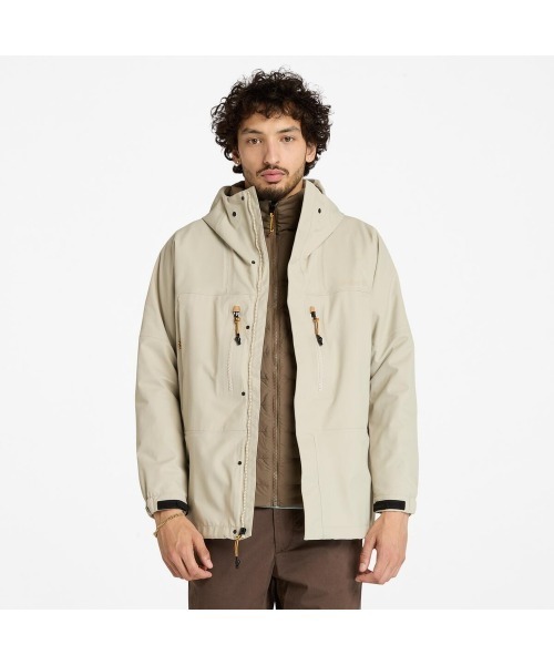 STONE  フード付きナイロンジャケット クリーム色 STONE フード付きナイロンジャケット クリーム色 STONE ISLAND