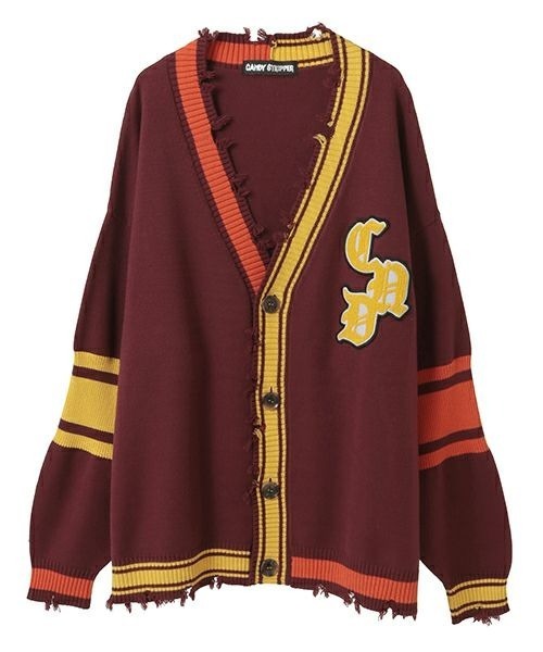 Candy Stripper(キャンディストリッパー)の「CND COLLEGE DAMAGE カーディガン(カーディガン/ボレロ・レディース・ボルドー/ブラウン/ブラック・FREE)」の21枚目の写真
