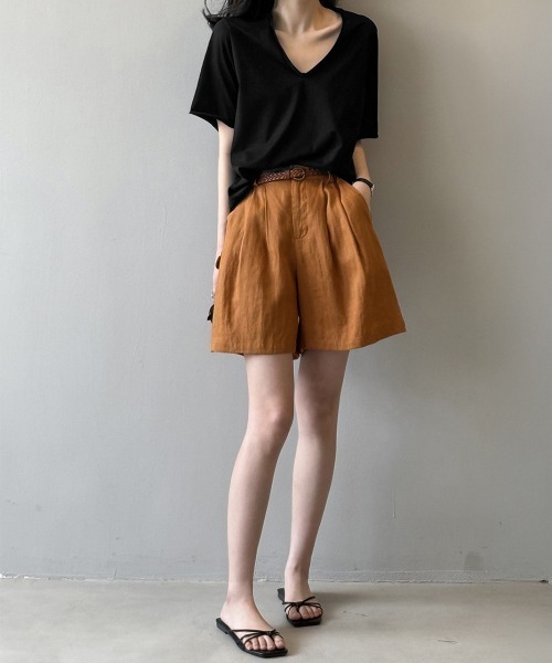 Miniministore(ミニミニストア)の「vネックtシャツ レディース 綿100%(Tシャツ/カットソー・レディース・グレー/ブラック/ライトブルー/ホワイト・FREE)」の5枚目の写真