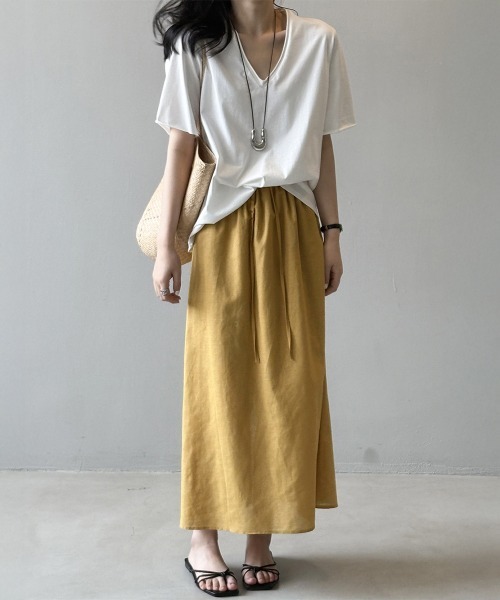 Miniministore(ミニミニストア)の「vネックtシャツ レディース 綿100%(Tシャツ/カットソー・レディース・グレー/ブラック/ライトブルー/ホワイト・FREE)」の6枚目の写真