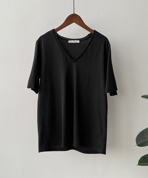 Miniministore(ミニミニストア)の「vネックtシャツ レディース 綿100%(Tシャツ/カットソー・レディース・グレー/ブラック/ライトブルー/ホワイト・FREE)」の11枚目の写真