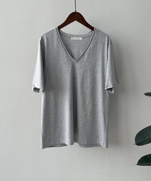 Miniministore(ミニミニストア)の「vネックtシャツ レディース 綿100%(Tシャツ/カットソー・レディース・グレー/ブラック/ライトブルー/ホワイト・FREE)」の12枚目の写真