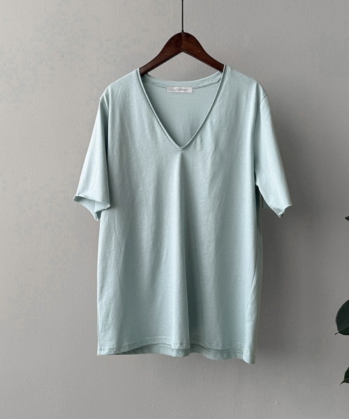 Miniministore(ミニミニストア)の「vネックtシャツ レディース 綿100%(Tシャツ/カットソー・レディース・グレー/ブラック/ライトブルー/ホワイト・FREE)」の13枚目の写真