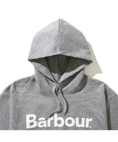 Barbour(バブアー)の「Barbour "Japan Limited" Ladies Sweat Hoodie(バブアー ロゴ クロップド スウェット フード パーカー)(パーカー・レディース・グレー/ピンク/ベージュ・SMALL/MEDIUM)」の5枚目の写真