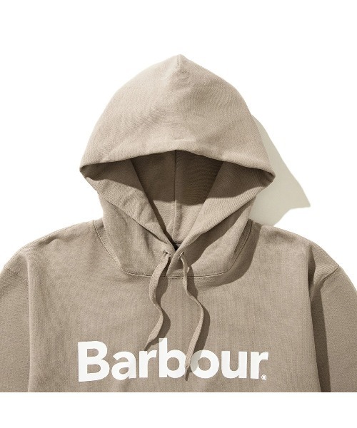 Barbour(バブアー)の「Barbour "Japan Limited" Ladies Sweat Hoodie(バブアー ロゴ クロップド スウェット フード パーカー)(パーカー・レディース・グレー/ピンク/ベージュ・SMALL/MEDIUM)」の9枚目の写真