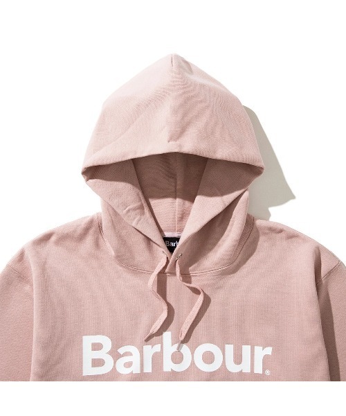Barbour(バブアー)の「Barbour "Japan Limited" Ladies Sweat Hoodie(バブアー ロゴ クロップド スウェット フード パーカー)(パーカー・レディース・グレー/ピンク/ベージュ・SMALL/MEDIUM)」の13枚目の写真