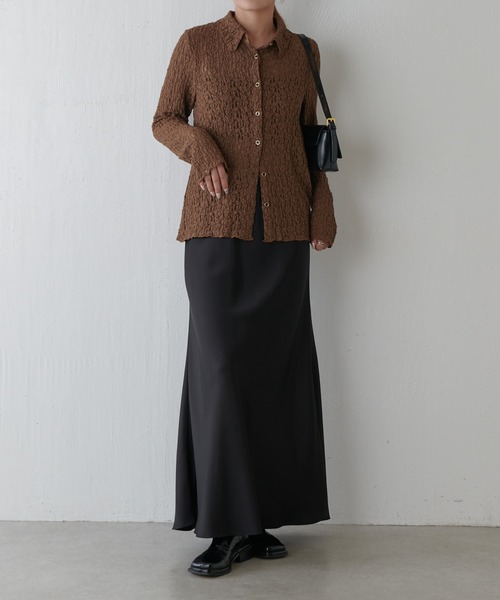 Lui's（ルイス）の「シアーレースシャツ（シャツ/ブラウス・レディース・アイボリー/ブラック/ブラウン・FREE）」の20枚目の写真