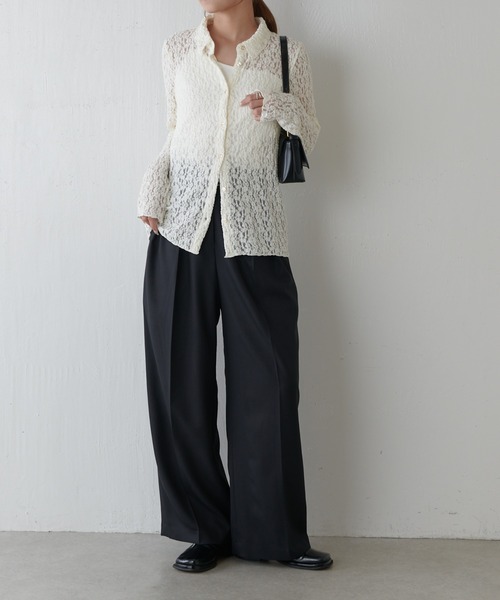 セール】シアーレースシャツ（シャツ/ブラウス）｜Lui's（ルイス